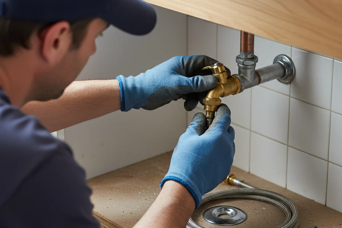 Shutoff valve and fitting work during Emergency Plumbing in Wittman